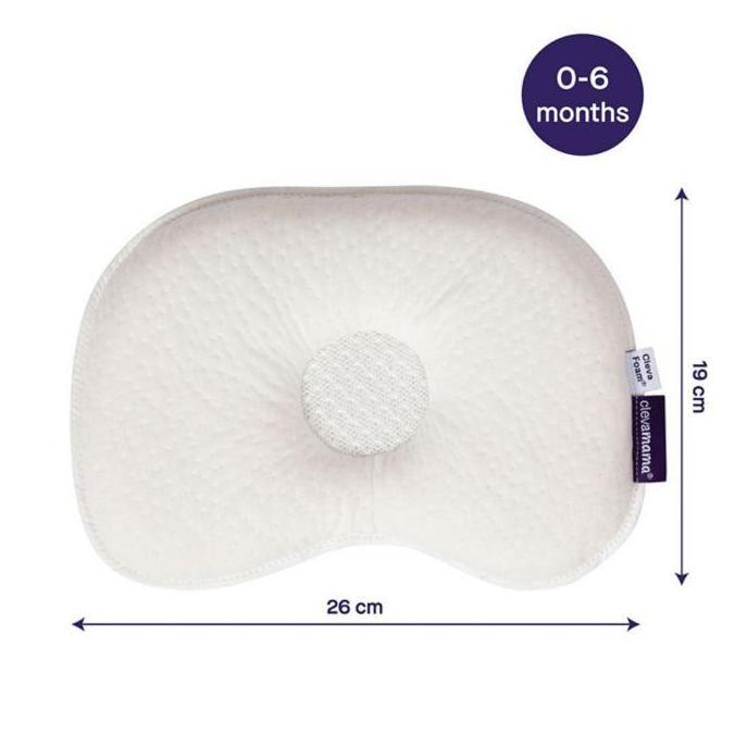 TERLARIS CLEVAMAMA BABY CLEVAFOAM INFANT PILLOW - BANTAL ANTI PEYANG BAYI 0-6 BULAN