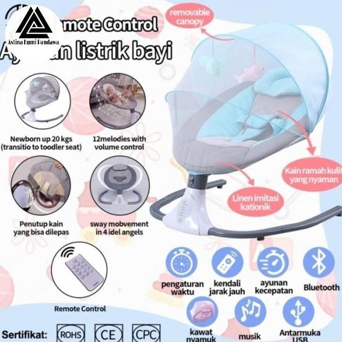 TERLARIS KURSI TIDUR BAYI ELEKTRIK/ KURSI AYUNAN BAYI / TEMPAT TIDUR BAYI