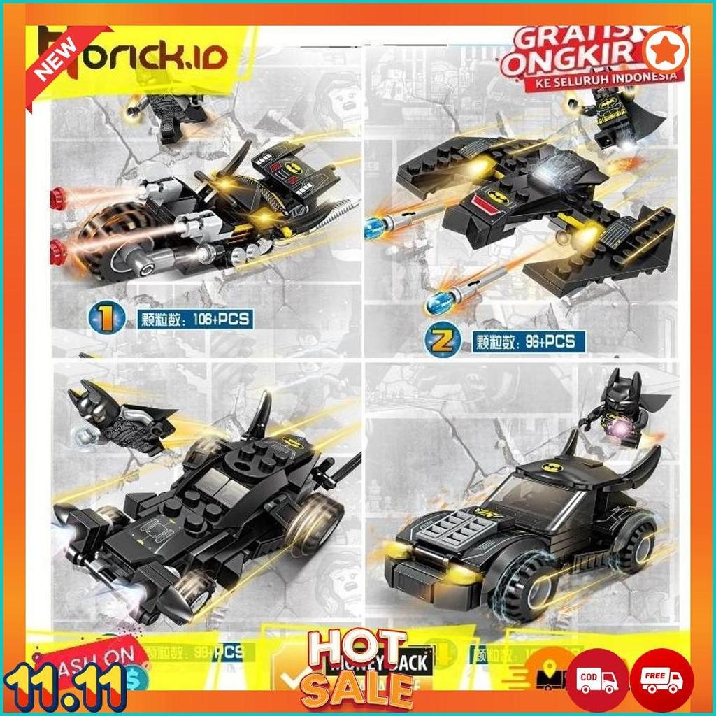 Mainan Batman Superhero Merakit Mobil Dan Figure Avengers Bricks Batman Blok Mobil Batmobile [A4]