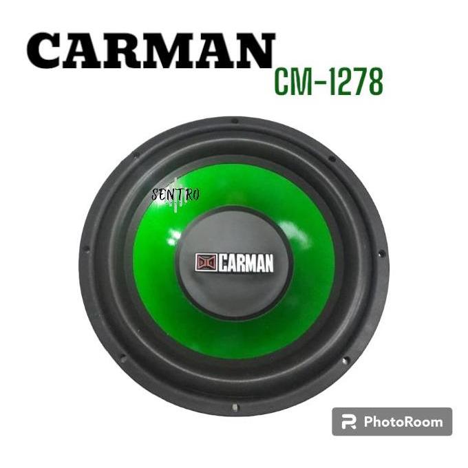 TERLARIS SUBWOOFER CARMAN CM-1278 SUBWOOFER 12 INCH CARMAN -HIJAU