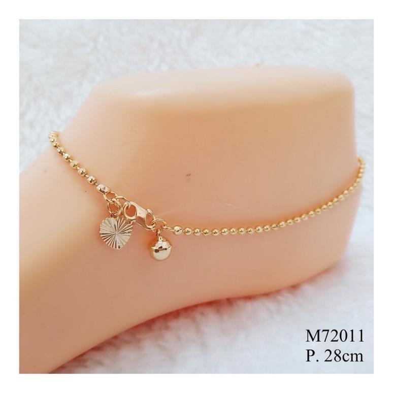 EXCLUSIVE GELANG KAKI BIJI LADA EMAS RHODIUM SWAROVSKI