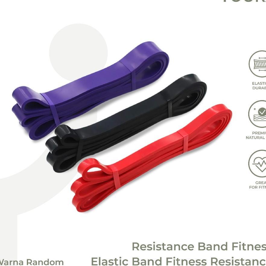 Youra - Resistance Band Panjang Pilates / Karet Fitness Gym Yoga Stretch Elastis Premium Alat Olahra
