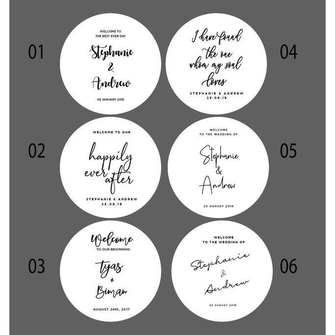 Acrylic Welcome Sign 50cm / Grafir Welcome Sign / Dekorasi Wedding