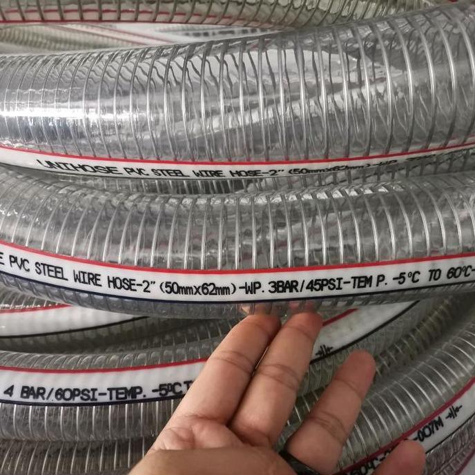 munashops_corp - spring hose 2" selang spiral kawat 2 inch bening / pvc spring hose 2" selang kawat 