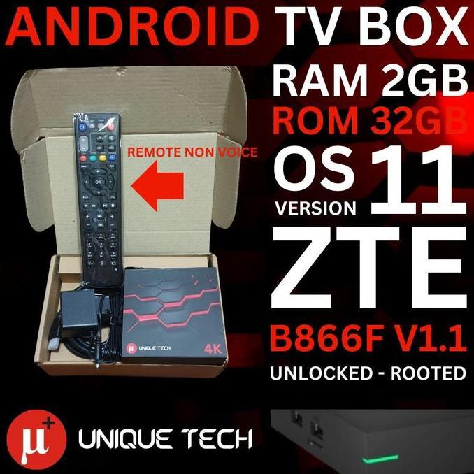 TERLARIS STB ZTE B866F V1.1 OS 11 RAM 2GB ROM 32GB UNLOCK ROOT ANDROID ANTONIO