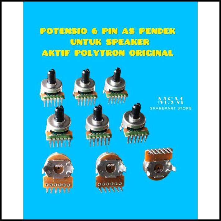 BEST DEAL POTENSIO 6 PIN AS PENDEK UNTUK SPEAKER AKTIF POLYTRON ORIGINAL 