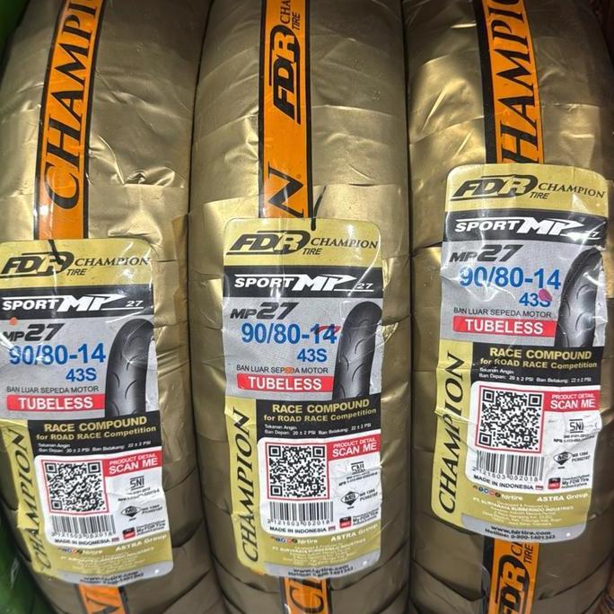 Murah Fdr Mp27 (Ban Donat) 90/80-14 Vario, Beat, Mio Soft Compound Ring 14