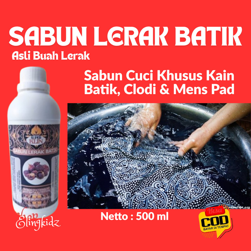 Sabun Lerak Cair Pencuci Kain Batik Cleaner 500ml Sabun Cair Lerak Cuci Kain Batik Tulis