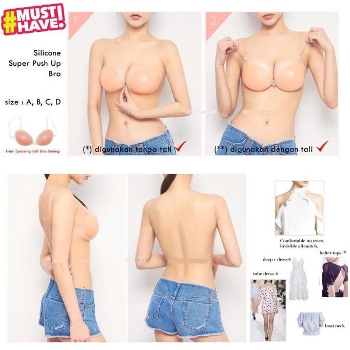 Tally Full Silicone 0903 Invisible Free Bra Silicon