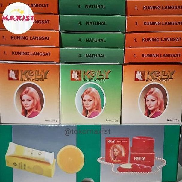 ELIMASANUK - [LUSINAN] BEDAK PADAT KELLY NATURAL / KUNING LANGSAT COMPACT BEAUTY
