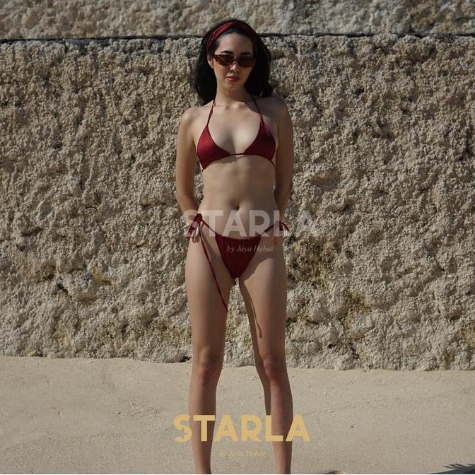 Starla Lingerie Sexy Set Bra Gstring Celana Dalam Satin Premium Wanita Bikini Tali Betty