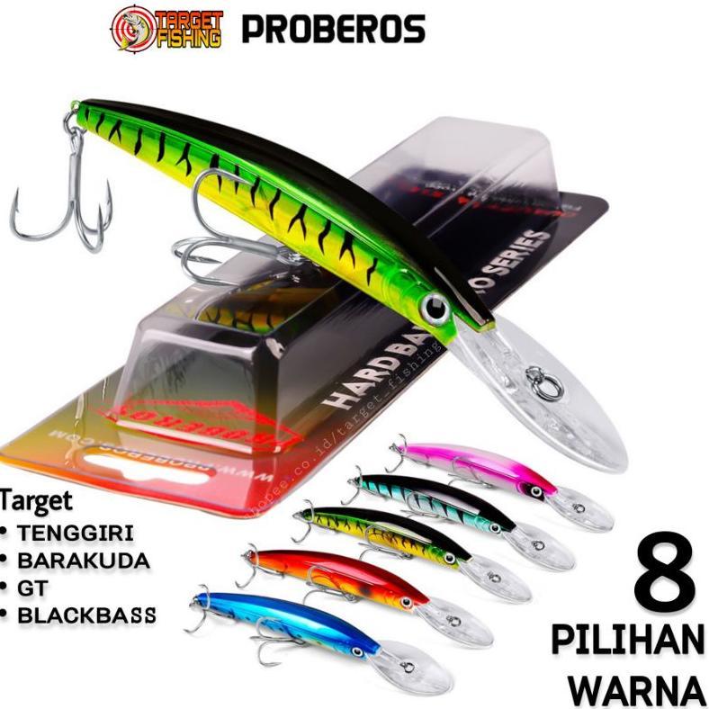 Umpan Trolling Tenggiri PROBEROS 12,5cm 4 Meter - Minnow Troling Laut Muara Mirip Lure Yozuri Diskon