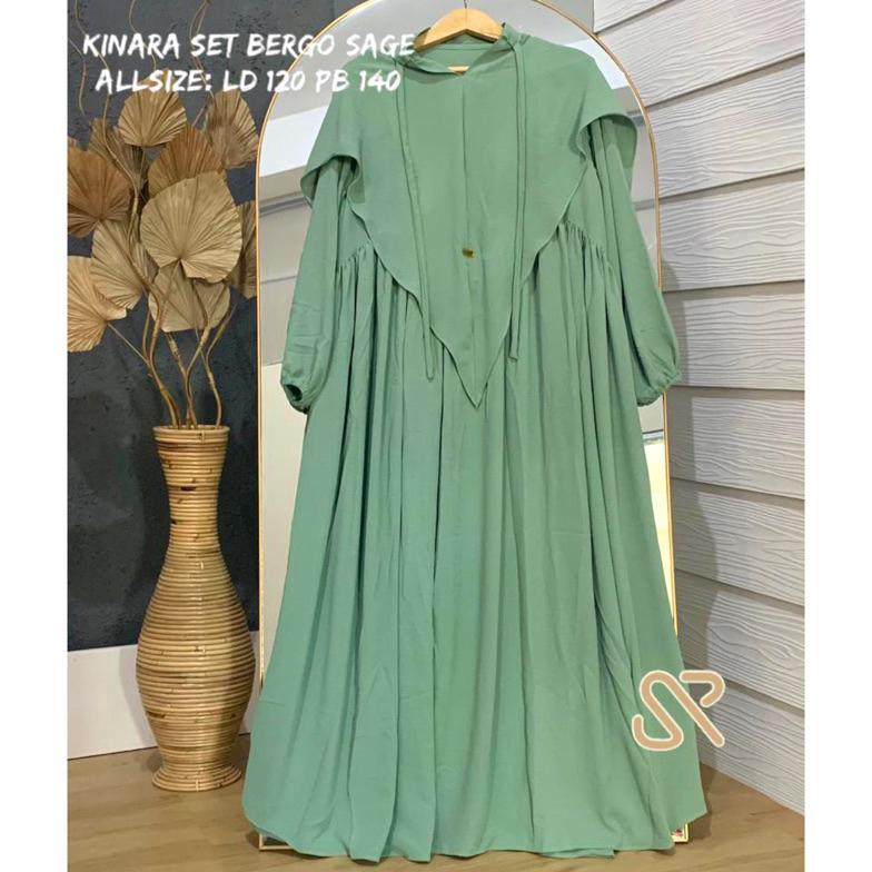 WAJIB PUNYA KINARA SET BERGO GAMIS SYARI JUMBO XXXL SETELAN GAMIS DAN HIJAB JUMBO SETELAN GAMIS CRII