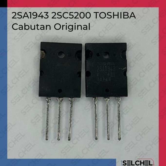 2SA1943 & 2SC5200 Cabutan Original Transistor Power Audio Kualitas Premium