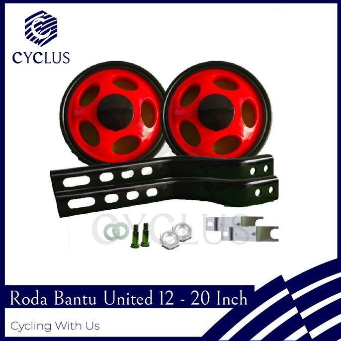 Roda Bantu Sepeda Anak Roda Samping United 12 16 18 20 Inch All Size