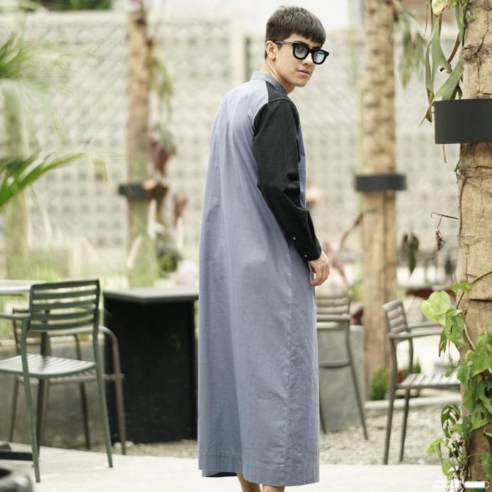 SAMASE Inner Zipper Jubba R067P Jubah Pria Dewasa Lengan Panjang