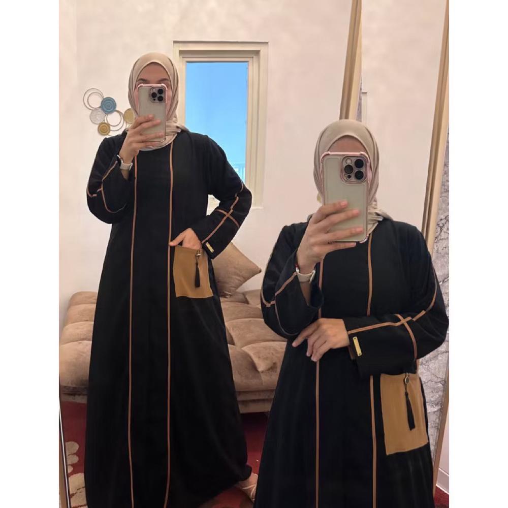 Original Abaya Polos Hitam Casual Busui Simpel  Gamis Arab Saudi Turkey Kekinian