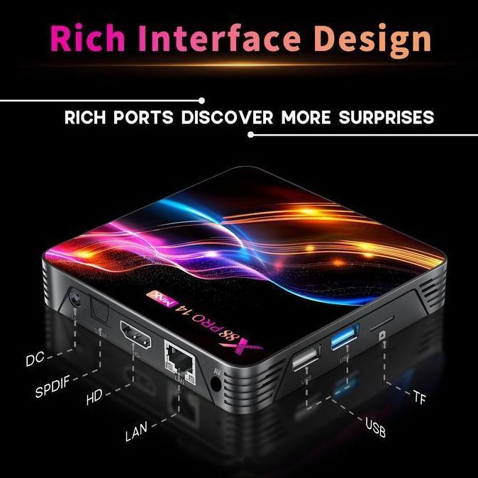 Android Tv Box Terbaru 2025 Tjbox X88 Pro 14 4/64GB RK3528 Android 14 Bluetooth Wifi