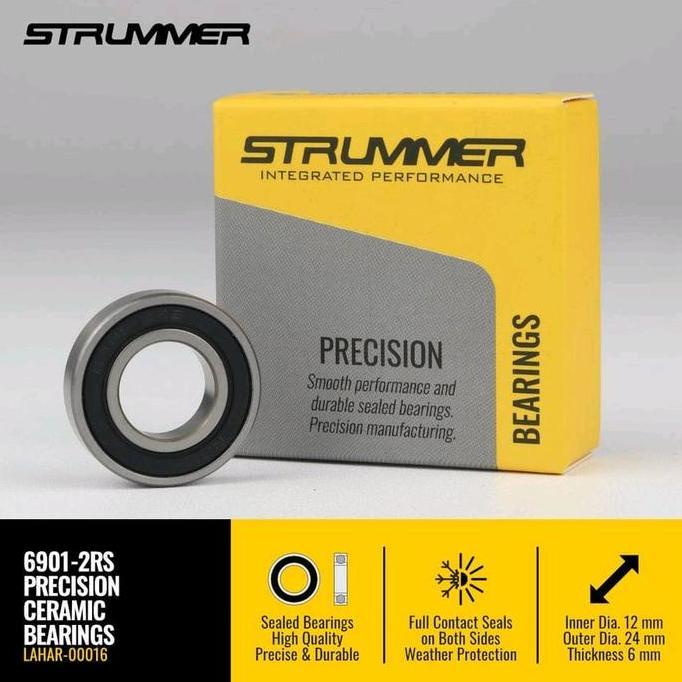 Bearing Hub CERAMIC 6901-2RS stainless steel sealed 12x24x6 STRUMMER