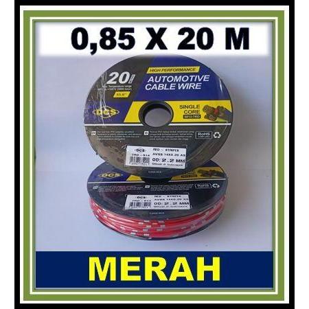 DISKON KABEL DCS 0,85 X 20 MERAH / KABEL 0.85 X 20 / KABEL BINTIK 0,85 / KABEL MOBIL 0,85 / KABEL SE