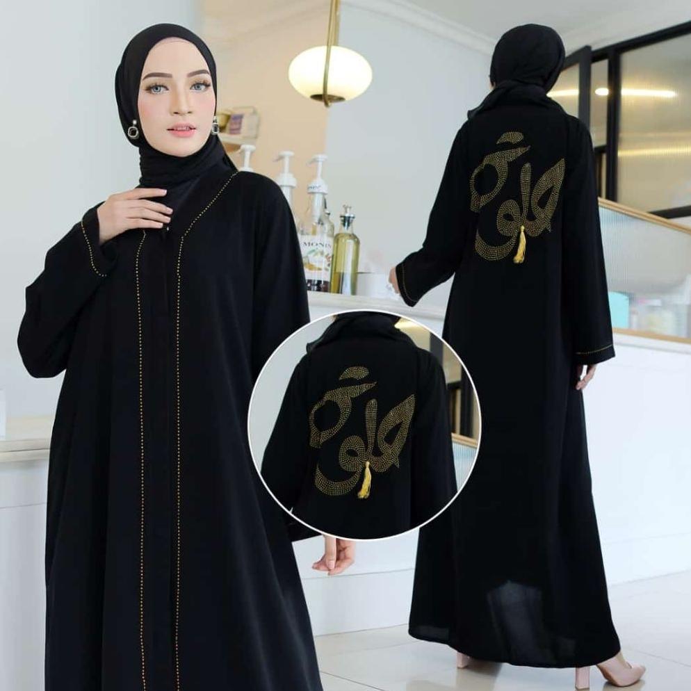 Original Alma Abaya Saudi Abaya Hitam Madinah (Busui) Gamis Muslimah Cantik Syari Turki Kekinian