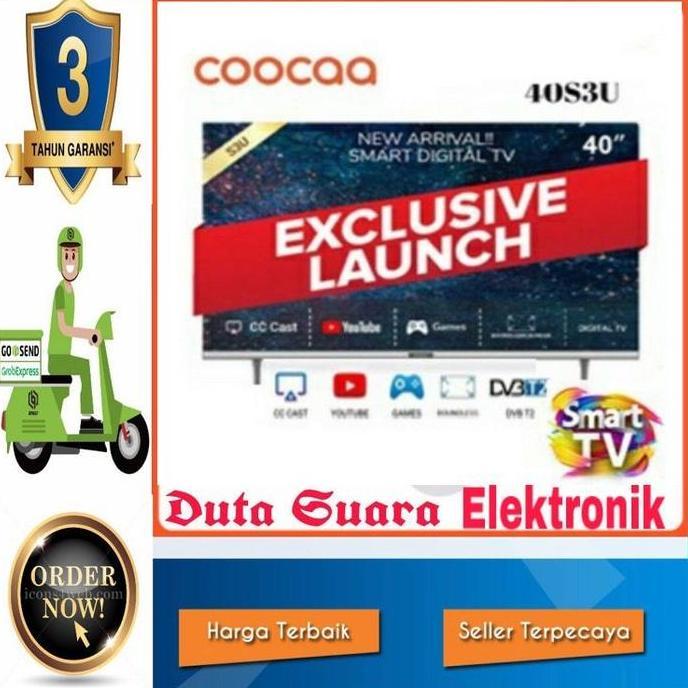 TERLARIS LED COOCAA 40 INCH 40D3A GARANSI PANEL 3 TAHUN