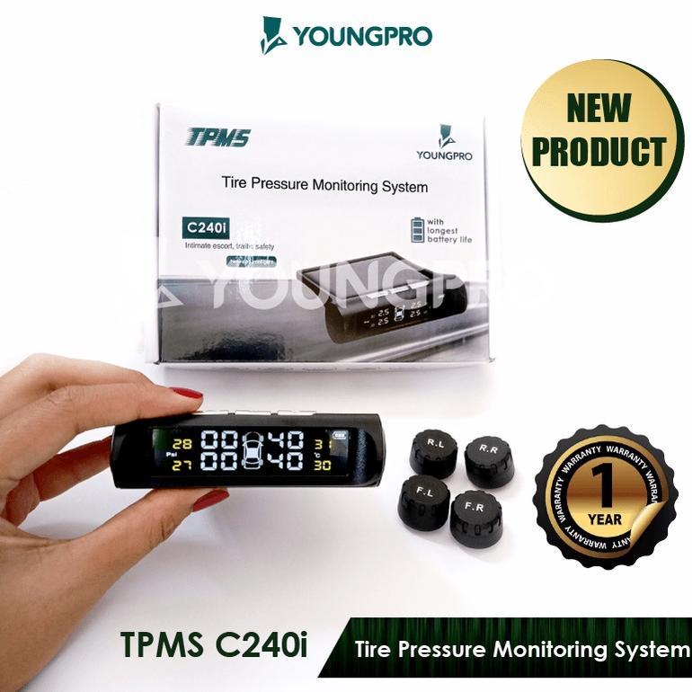 NEW Pengukur Tekanan Ban 99% Akurat Youngpro TPMS C240 C240i C260 C270 C500 - Garansi Resmi 1 Tahun 