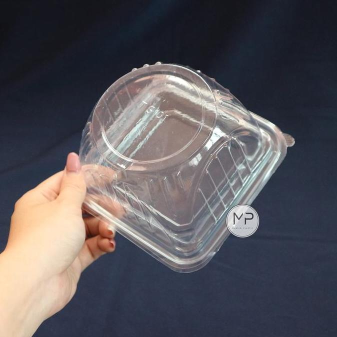 Mepec- Mika Salad Plastik / Mika Ts 01 / Mika Tray Salad Buah Bening -25Pcs