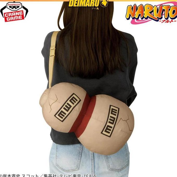 TERLARIS NARUTO COSPLAY PLUSH TOY - GAARA SAND BAG TAS COSPLAY GAARA TAS SELEMPANG PLUSHIE NARUTO GA