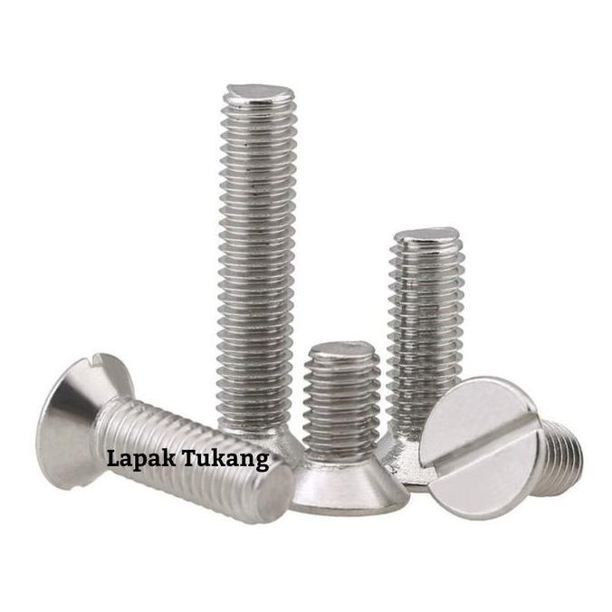 Baut M2.5X5 Jf Min Baut Obeng Minus M2.5 Stainless 304 Countersunk Hemat