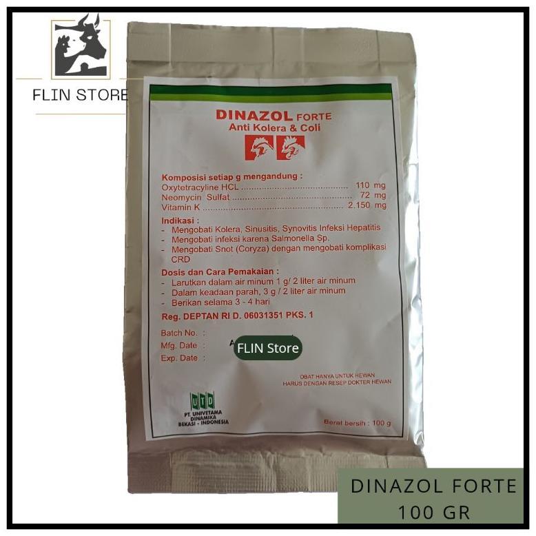 Ready Stock Dinazol Forte 100 gram UTD Anti kolera dan coli