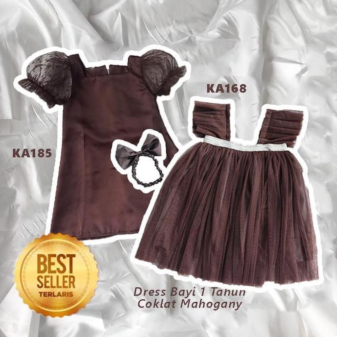 Baju Anak Perempuan Coklat Mahogany Usia 2 3 Tahun Terlaris Dress Kondangan Coffe Earth Tone Dress U