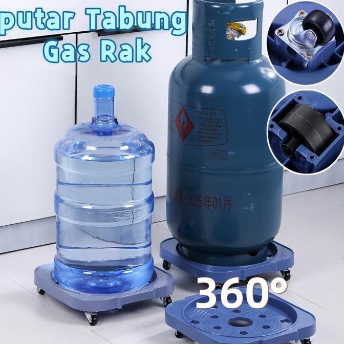 Jatipusma8 - 360putar Tabung Gas Rak / Gas Braket Tabung Gas Dasar Tabung / Tabung Gas Rak Dorong Al