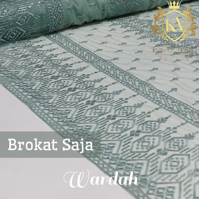 Kain Brokat Modern 0,5meter Bahan kebaya Premium Brukat Tulle Bordir Etnik Mewah Terlaris