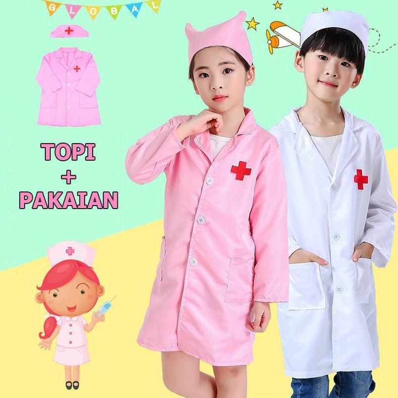 Best Seller Baju Dokter Anak Kostum Profesi Bermain Medical Dokter Baju Dokter Kecil Anak Perempuan