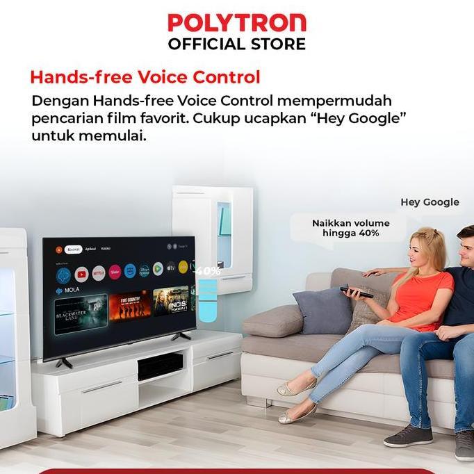 Promo Polytron 4K Uhd Smart Google Tv 50 Inch Pld 50Ug5059