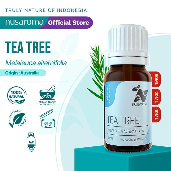Nusaroma Tea Tree Essential Oil - Minyak Aromaterapi Untuk Perawatan Rambut dan Antibakteri