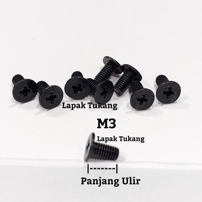50Pcs Baut Komputer Laptop M3X3 M3X4 M3X5 M3X6 M3X8 M3X9 Baut Cm M3 Best Seller