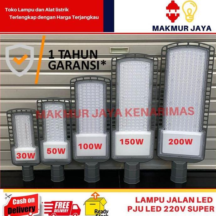 Lampu Jalan Pju Led 30 50 100 150 200W Watt / Pju Led 220V Garansi