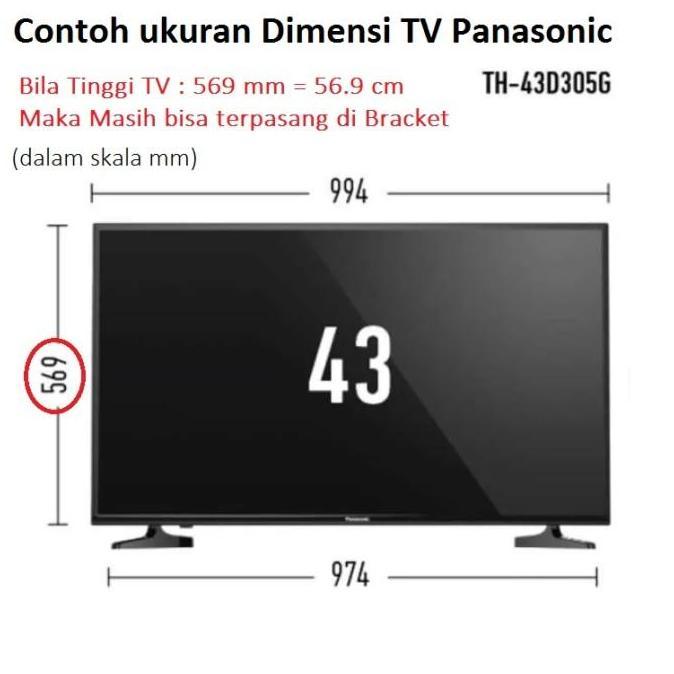 TERLARIS BRACKET TV STAND BERDIRI DI MEJA DESKTOP UKURAN 27 32 34 37 39 40 42 43 INCH ALAS KAKI TV K