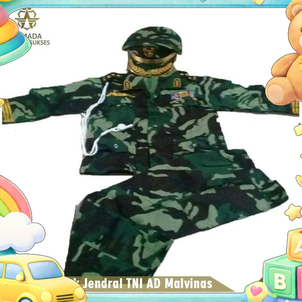 Seragam Anak Jenderal Tnial | Tniau | Polantas | Tniad | Pilot Pdk | Pilot Pjg | Polisi | Dokter Cil