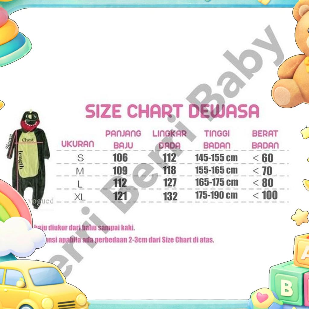 Baju Kostum Onesie Dino Dewasa One Sie Dinosaurus Kigurumi Dinosaur