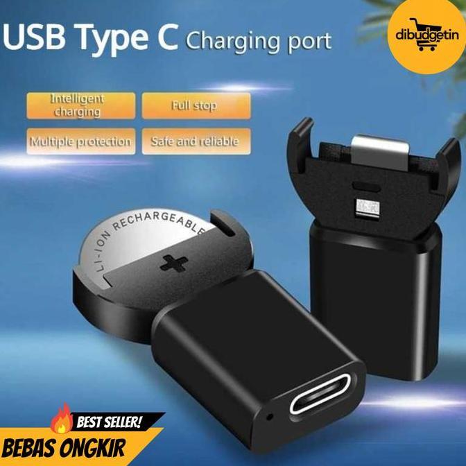 EQVON Charger Baterai Kancing Li-ion LIR2032 LIR1632 USB Type C - BCASE BC42