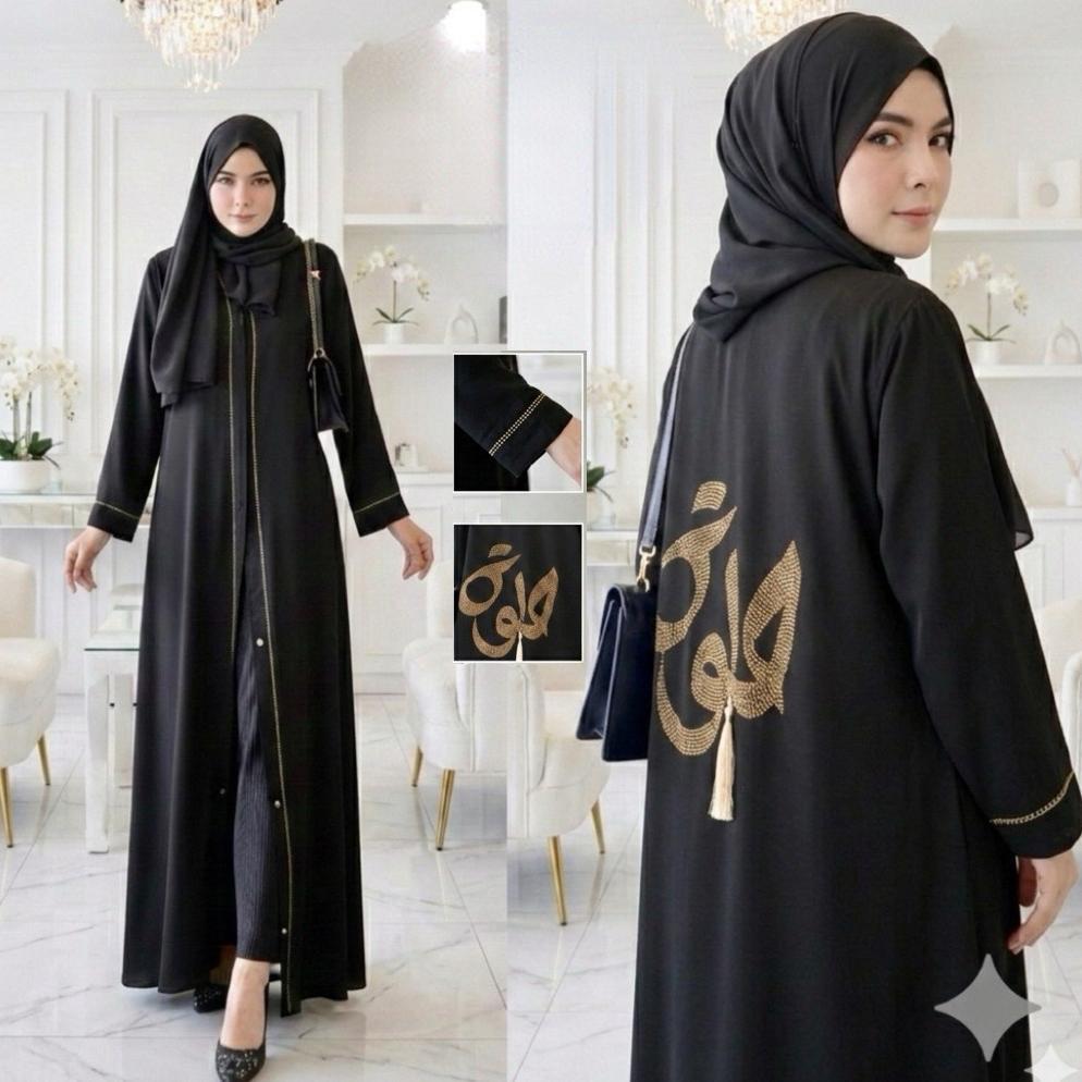 ORIGINAL Abaya polos hitam casual busui simpel  gamis arab saudi turkey