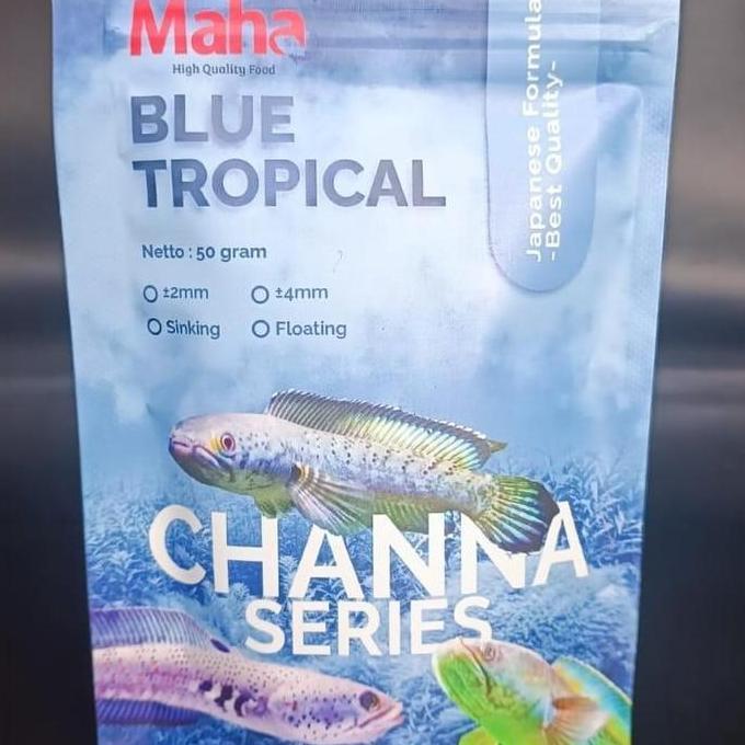 TERLARIS PELET IKAN CHANNA PAKAN IKAN CHANNA PELET MAHA BLUE TROPICAL