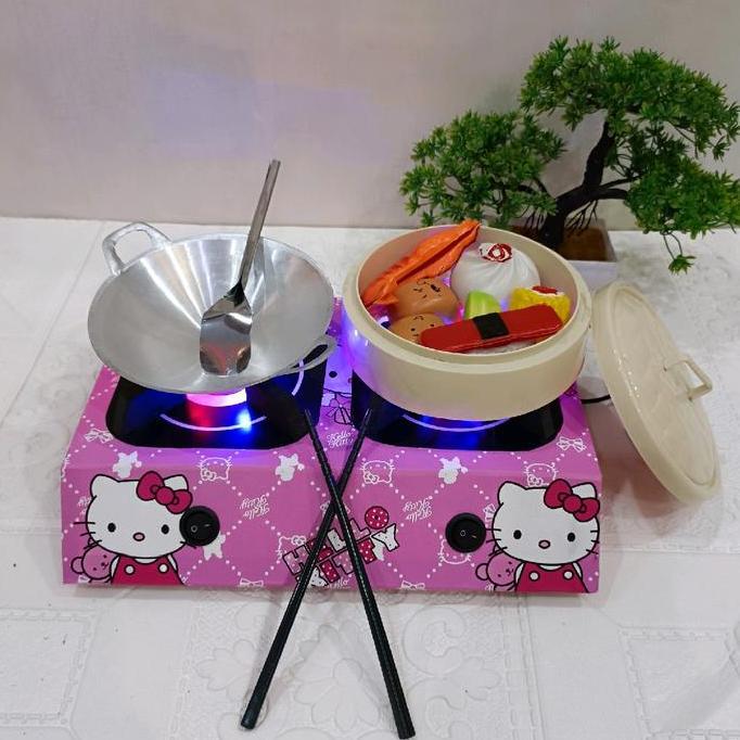 NEW MAINAN ANAK KOMPOR TUNGKU 2 HELLOKITTY ORI