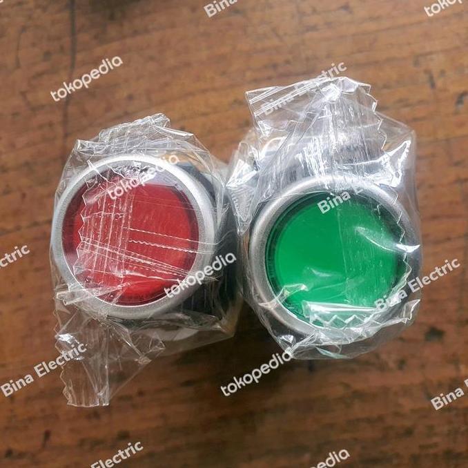 TERLARIS PUSH BUTTON LAMP DV LA22C-11D 22MM 1NO + 1NC / PUSH BUTTON LAMPU DV