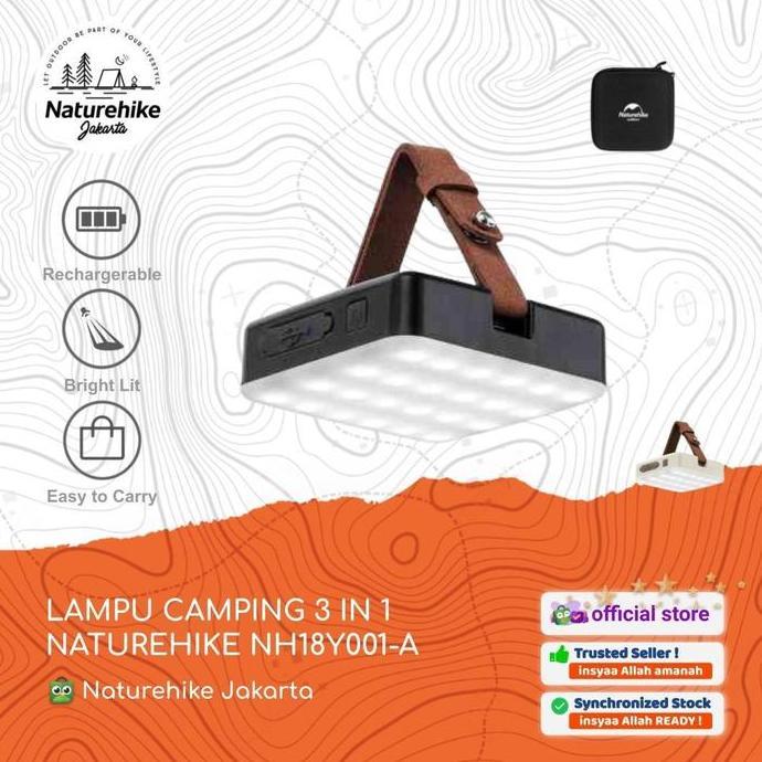 NATUREHIKE LAMPU CAMPING 3 IN 1 NH18Y001-A LENTERA LED OUTDOOR KEMAH