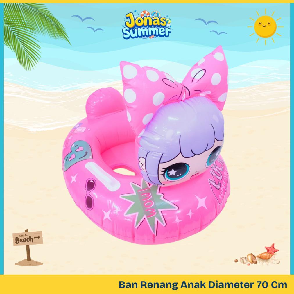 Ban Renang Anak Pelampung Duduk Ban Berenang Karakter Diameter 70 Cm Pink Aksesoris berenang