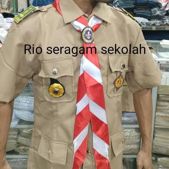 1 stel SERAGAM PRAMUKA PEMBINA LAKI LAKI / PRAMUKA PDU PRMBINA /SERAGAM PRAMUKA GURU /SERAGAM PRAMUK